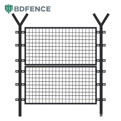 3000mm Airport Curvy Welded Wire Mesh Panel Easily Assembled Garden Boundary Wall Security Iron Fencing
